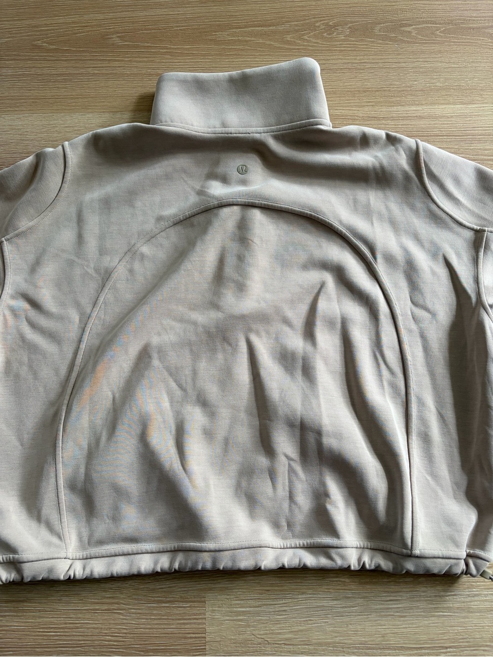 lululemon athletica Brushed Softstreme Half Zip in Light Beige - Picture 7 of 9
